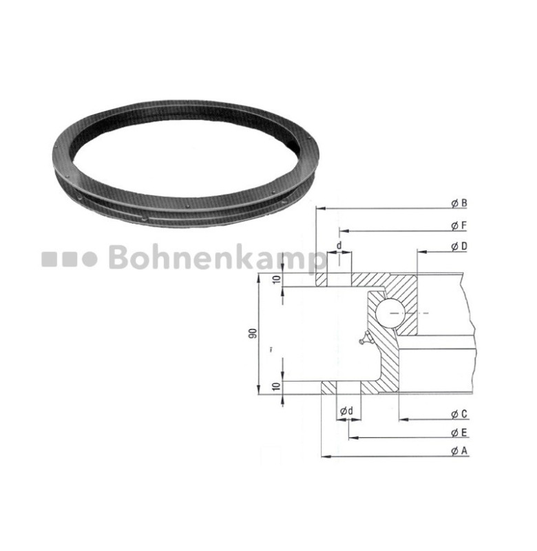 Kugellenkkranz HE 12 L, O 1100 mm