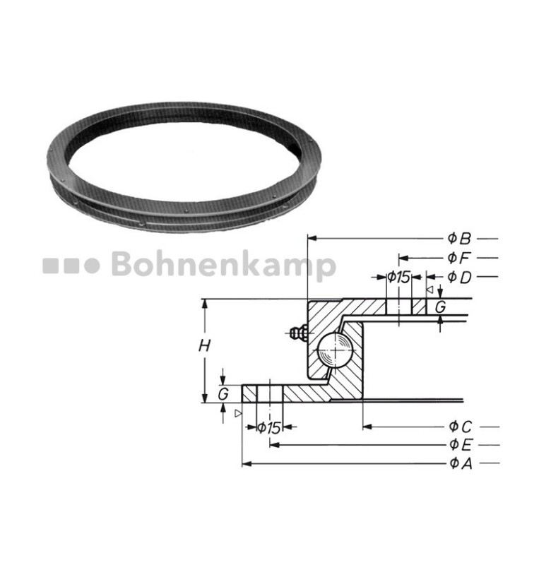 Kugellenkkranz HE 1100 ND, O 1100 mm